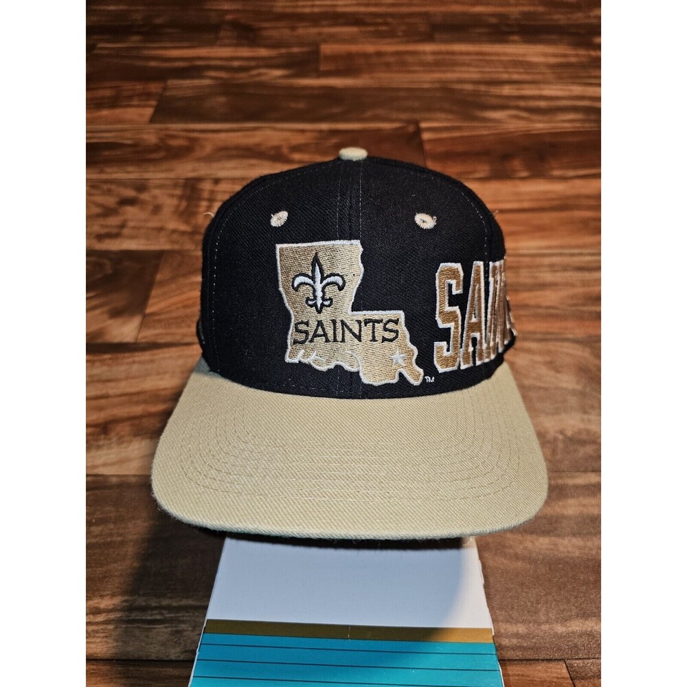Vintage Rare New Orlean Saints 1990s Apex One NFL Sports Wool Blend Hat Snapback